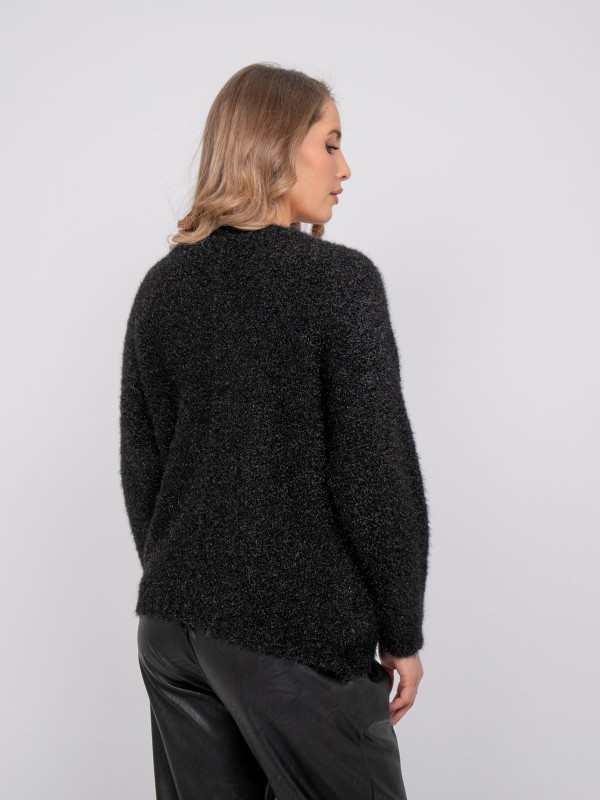 Pull message maille poilue...