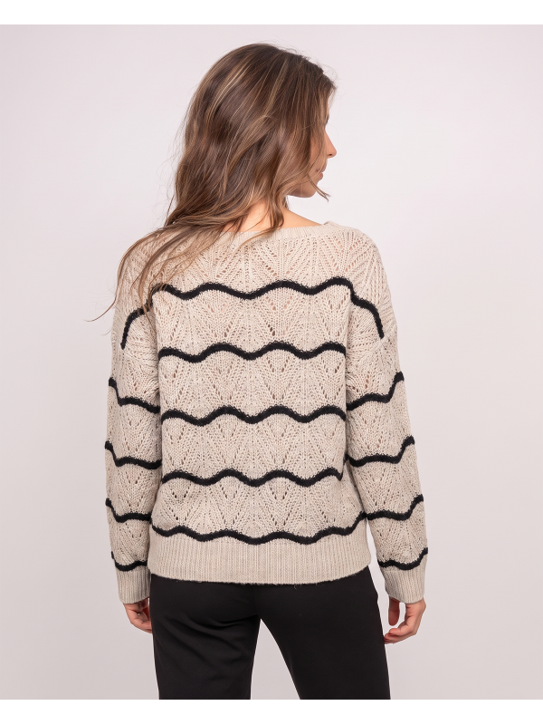 Pull ajouré vagues...