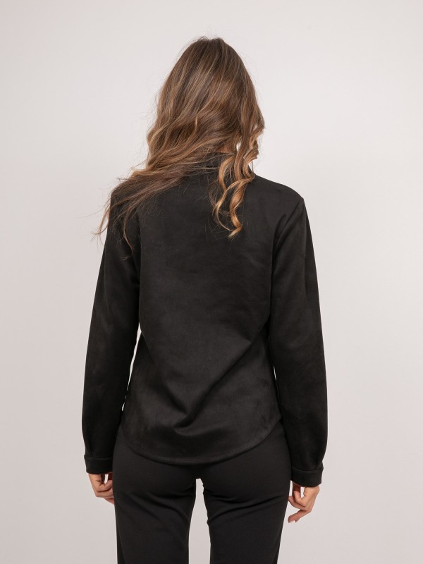 Chemise ajustée suédine...