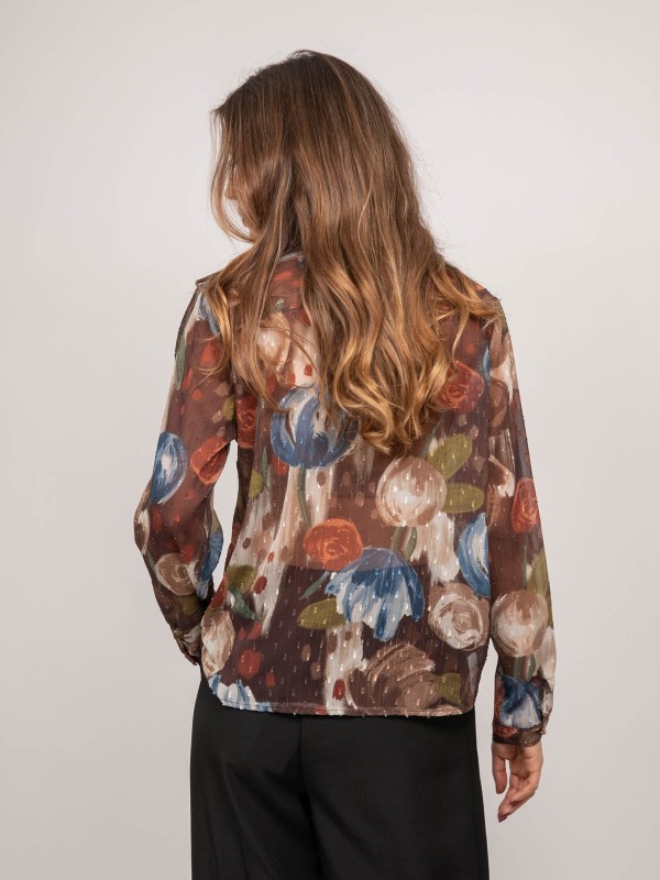 Chemise transparente motif...
