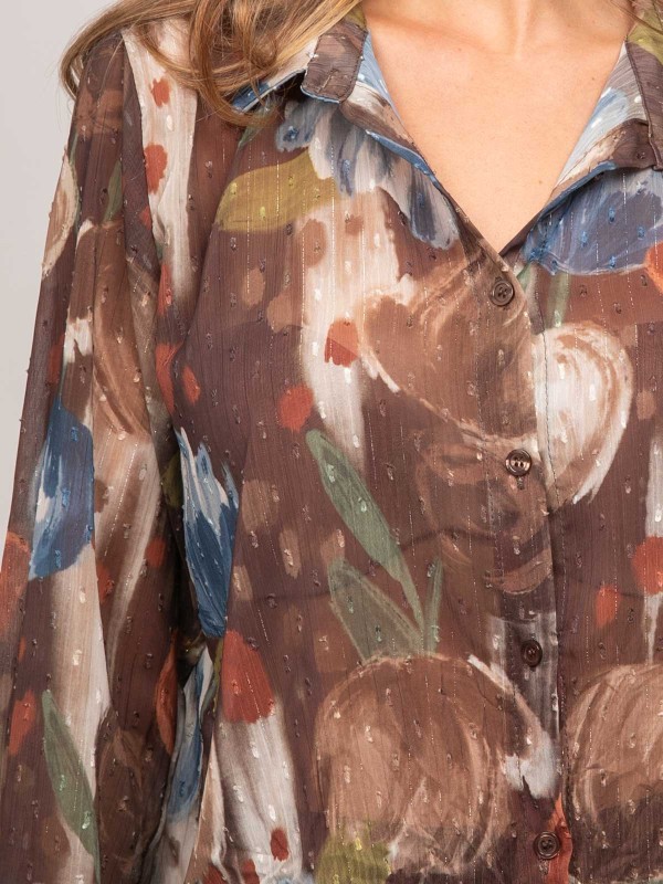 Chemise transparente motif...