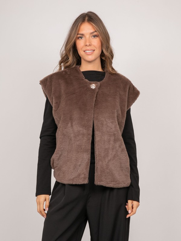 Gilet sans manches fausse...