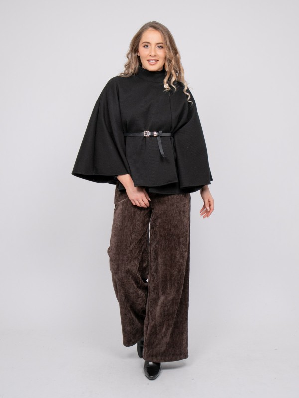 Cape avec ceinture col...