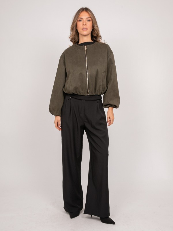 Blouson bomber suédine...