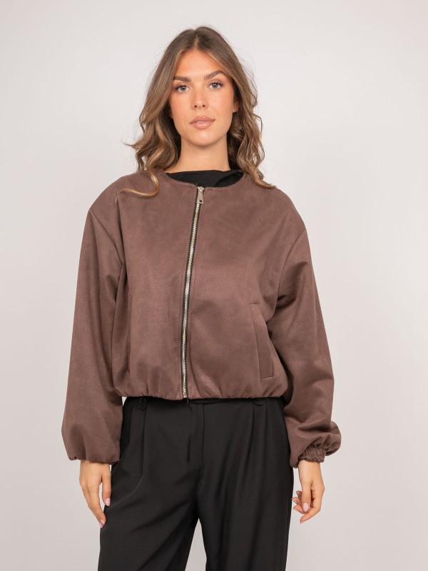 Blouson bomber suédine...