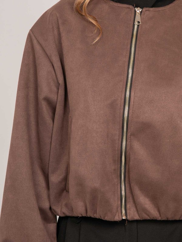 Blouson bomber suédine...