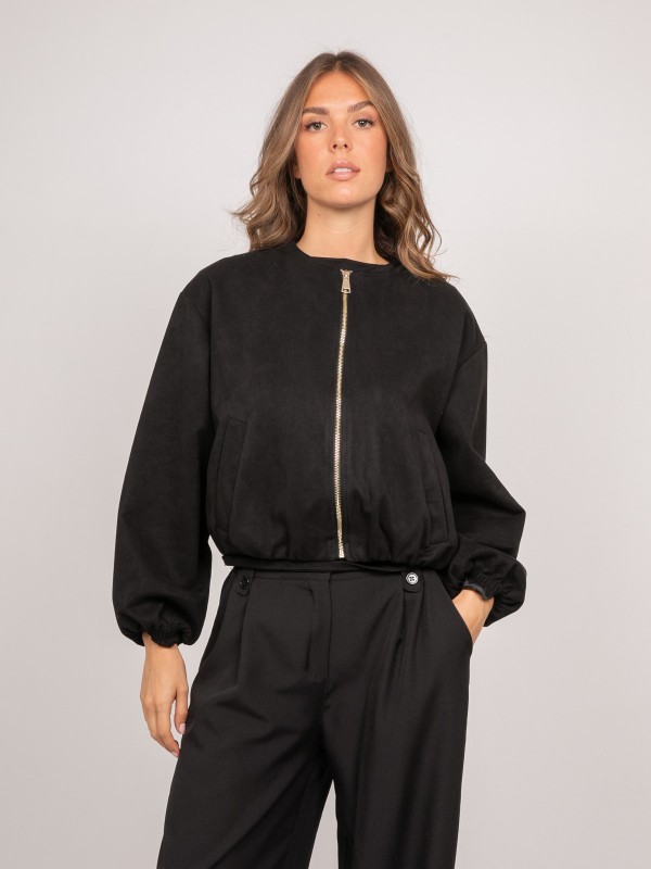 Blouson bomber suédine...