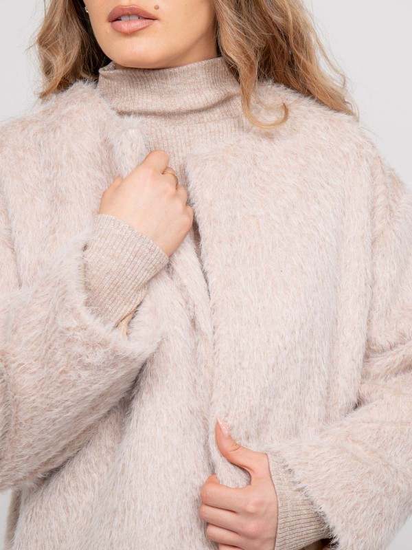 Veste courte maille poil...
