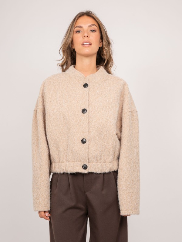 Blouson court en maille...