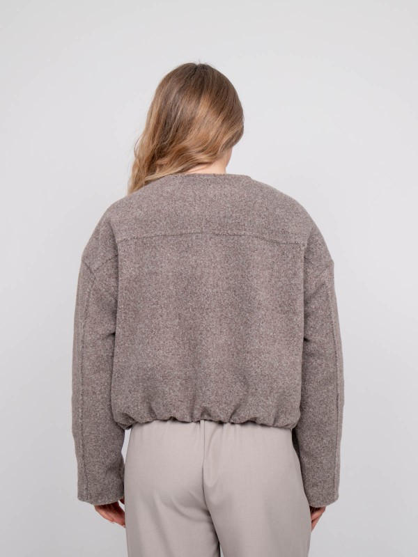 Veste courte effet laine...