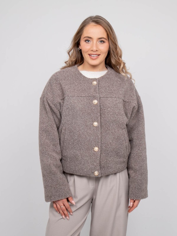Veste courte effet laine...