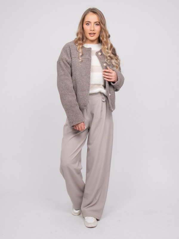 Veste courte effet laine...