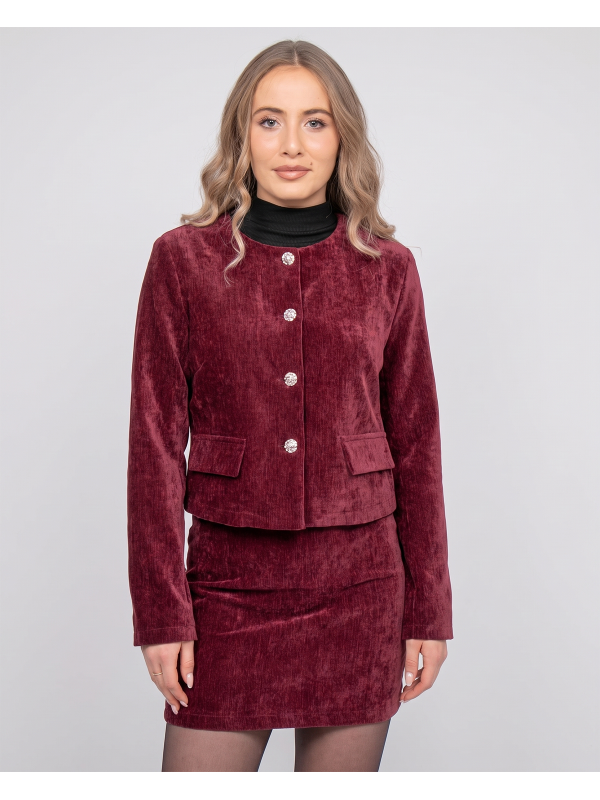 Veste courte effet velours...
