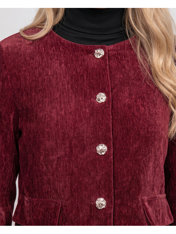 Veste courte effet velours...