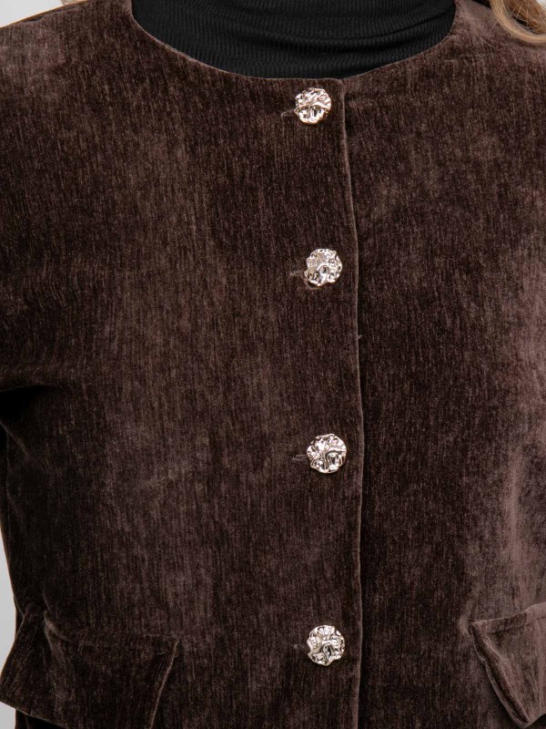 Veste courte effet velours...