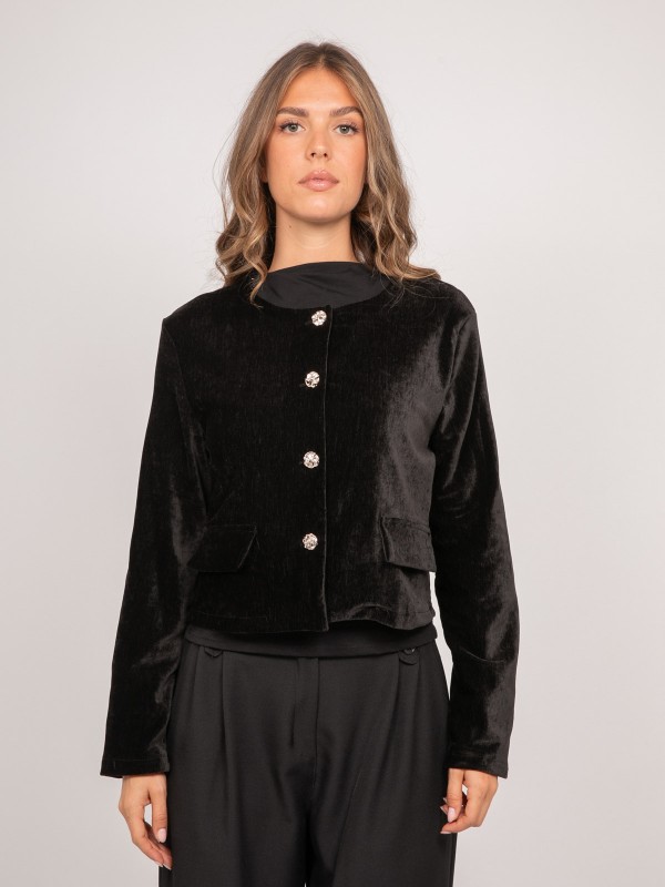 Veste courte effet velours...