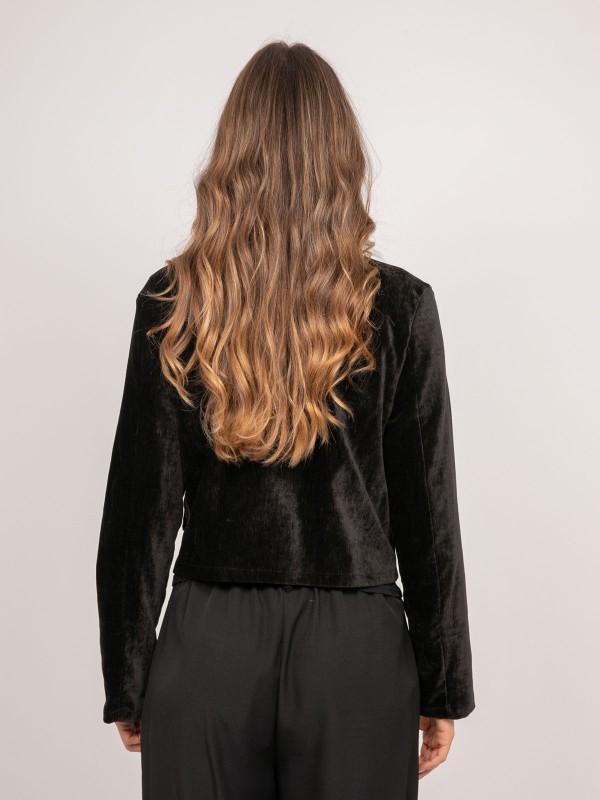 Veste courte effet velours...