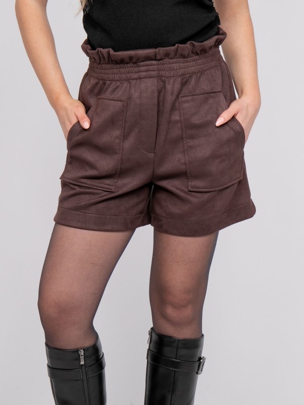 Short taille haute suédine...