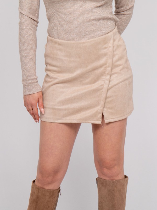Jupe-short suédine effet...