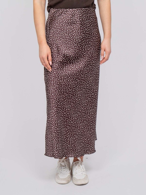 Jupe longue satin motif...