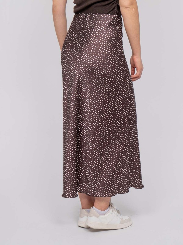 Jupe longue satin motif...