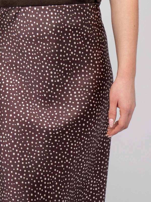 Jupe longue satin motif...
