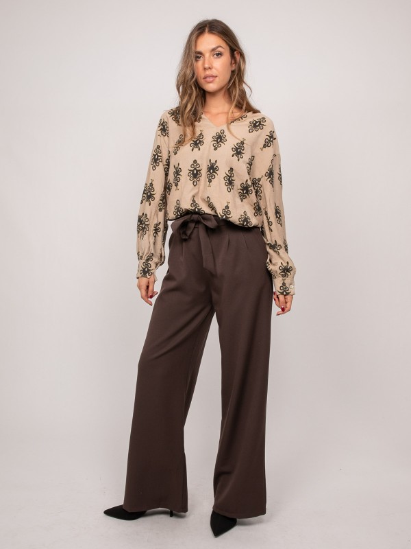 Pantalon taille haute...