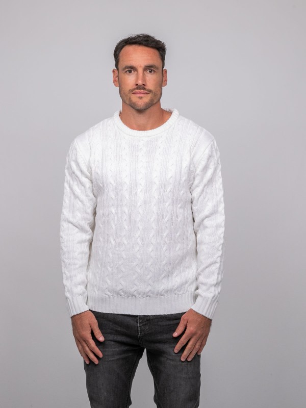 Pull torsadé col rond LALOR...