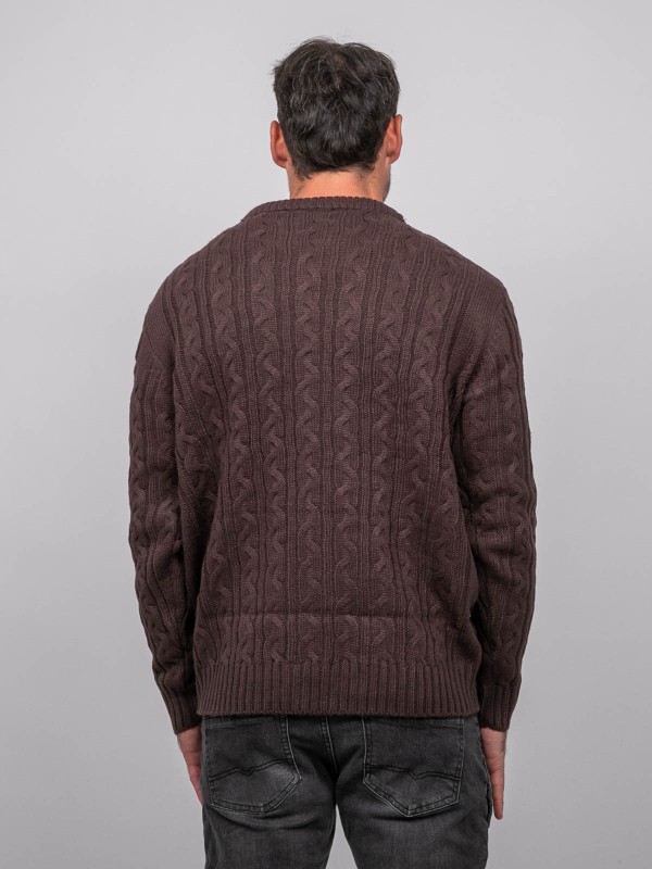 Pull torsadé col rond LALOR...