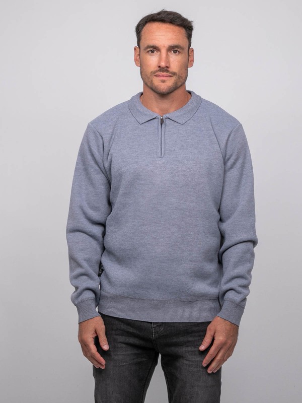 Pull col polo zippé LARMOTI...