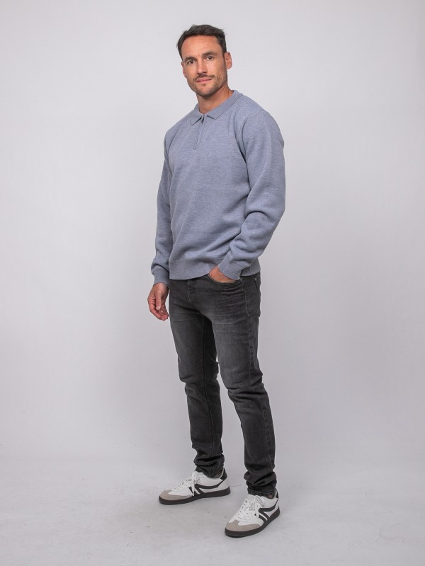 Pull col polo zippé LARMOTI...