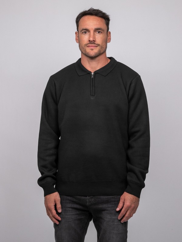 Pull col polo zippé LARMOTI...