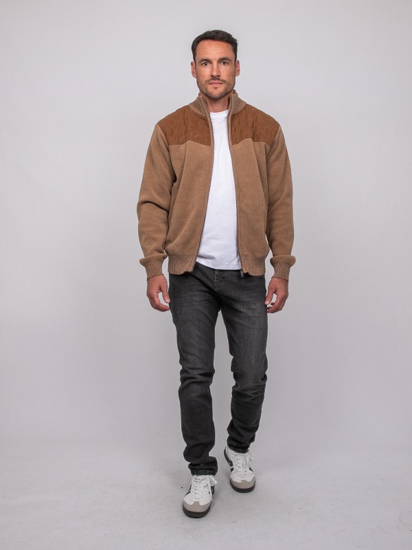 Gilet chenille zippé...