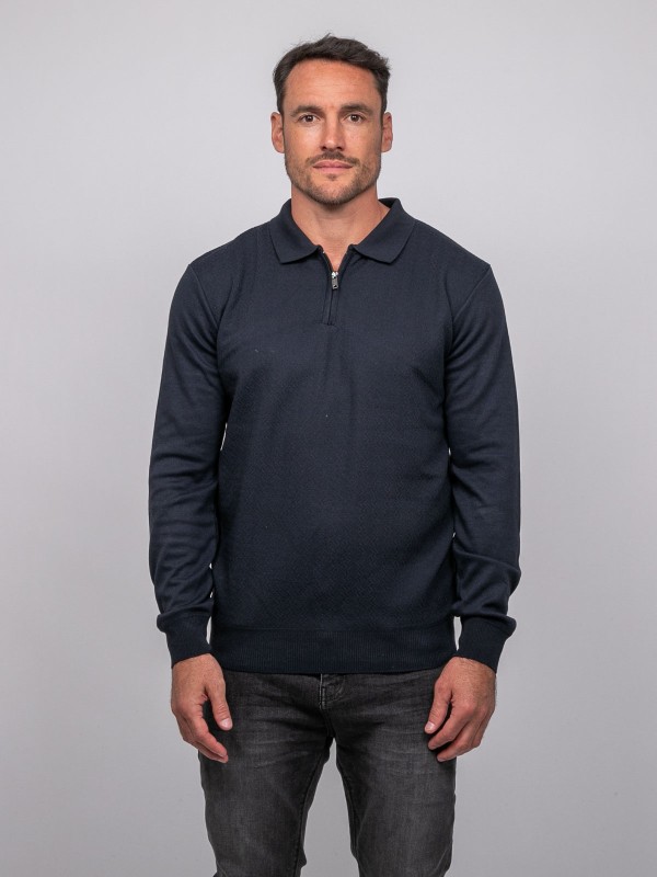 Pull polo manches longues...
