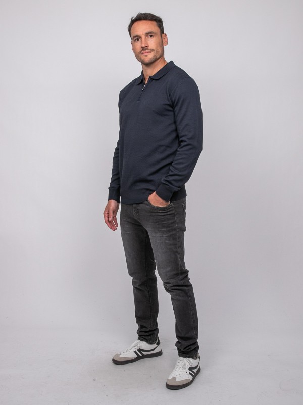Pull polo manches longues...