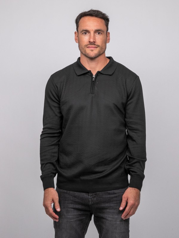 Pull polo manches longues...