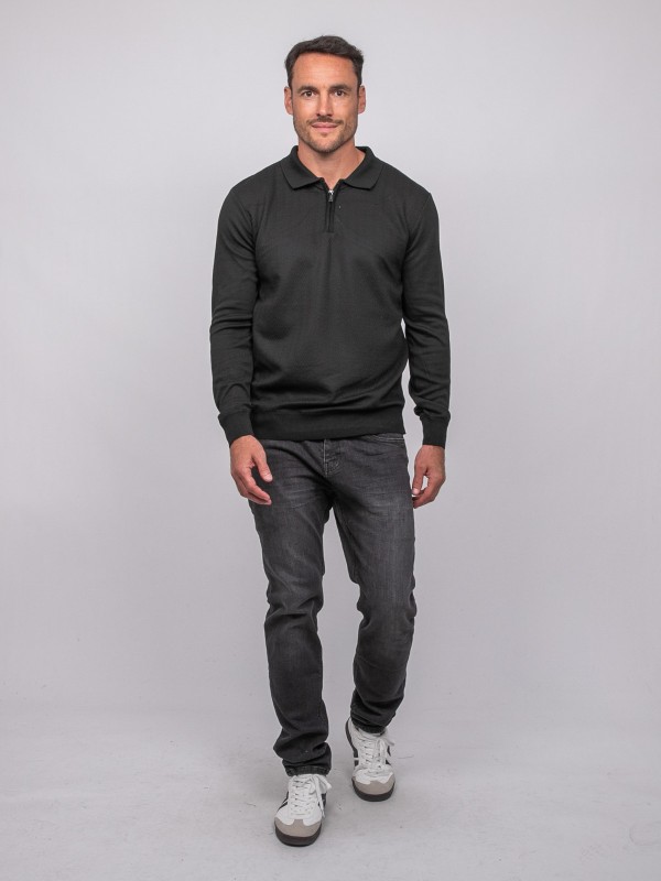 Pull polo manches longues...