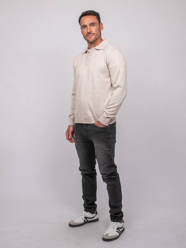 Pull polo maille douce...