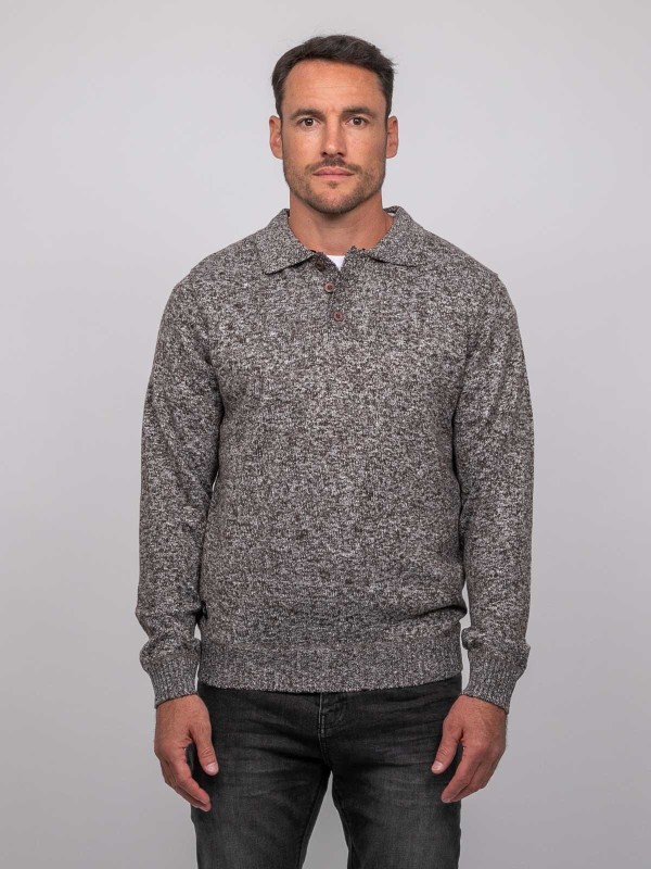 Pull polo maille douce...