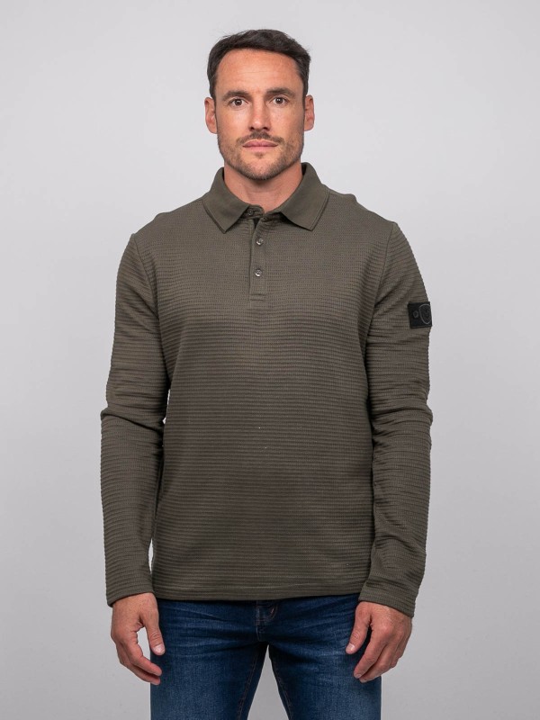 Polo manches longues maille...