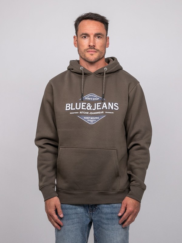 Sweat capuche WANTUX - Kaki