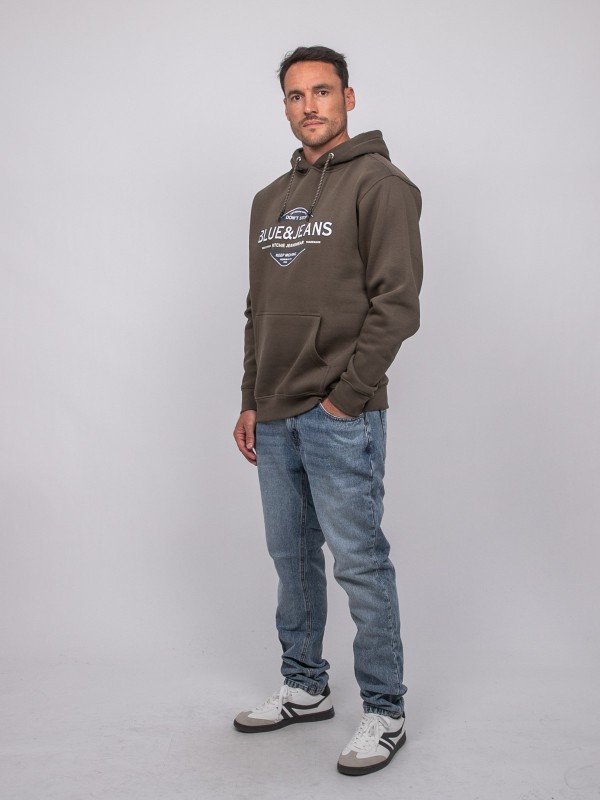 Sweat capuche WANTUX - Kaki
