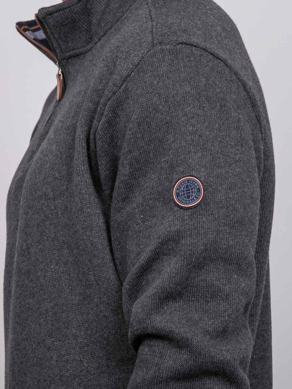 Sweat col montant zippé...