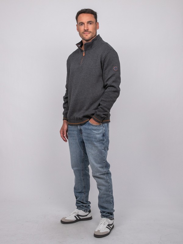 Sweat col montant zippé...