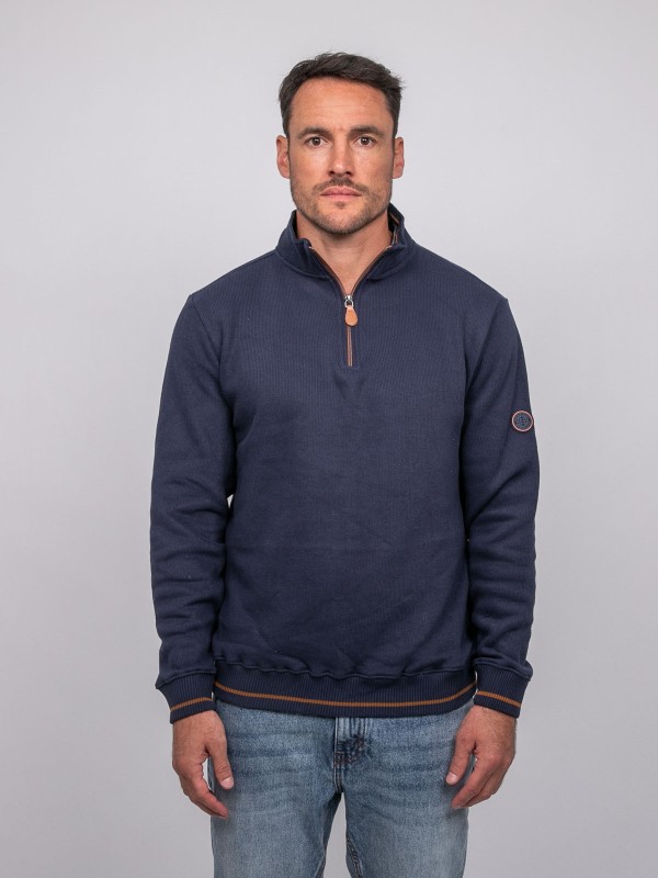 Sweat col montant zippé...