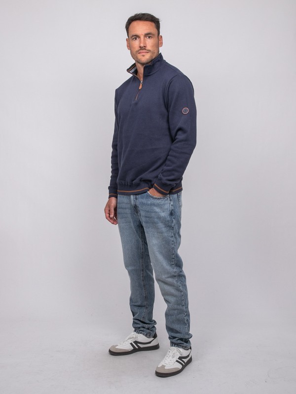 Sweat col montant zippé...
