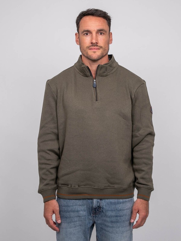 Sweat col montant zippé...