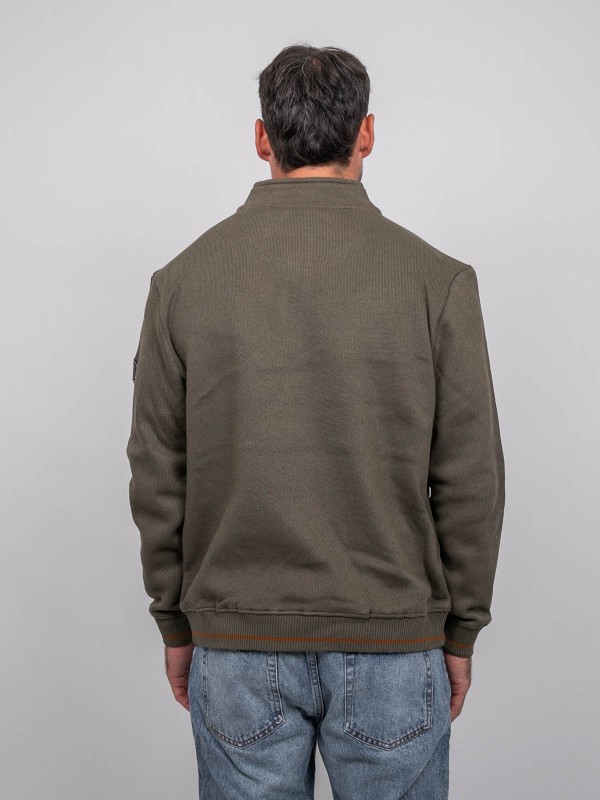 Sweat col montant zippé...