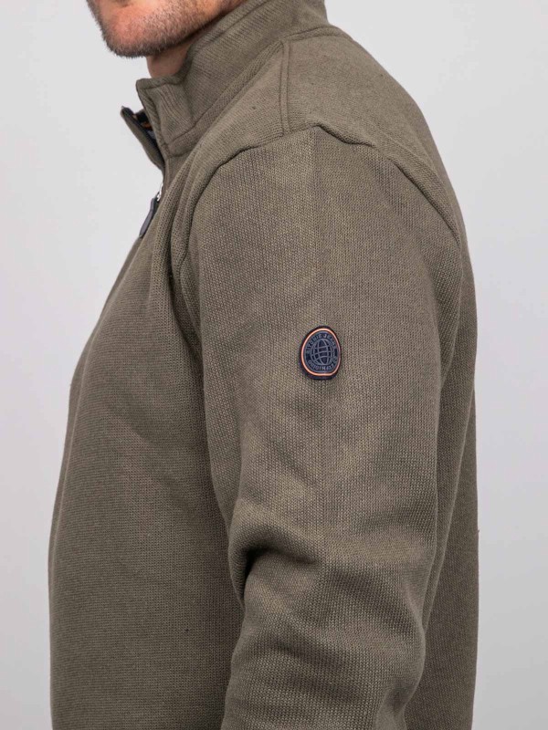 Sweat col montant zippé...