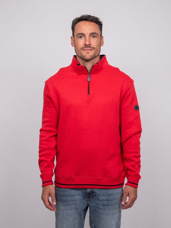 Sweat col montant zippé...